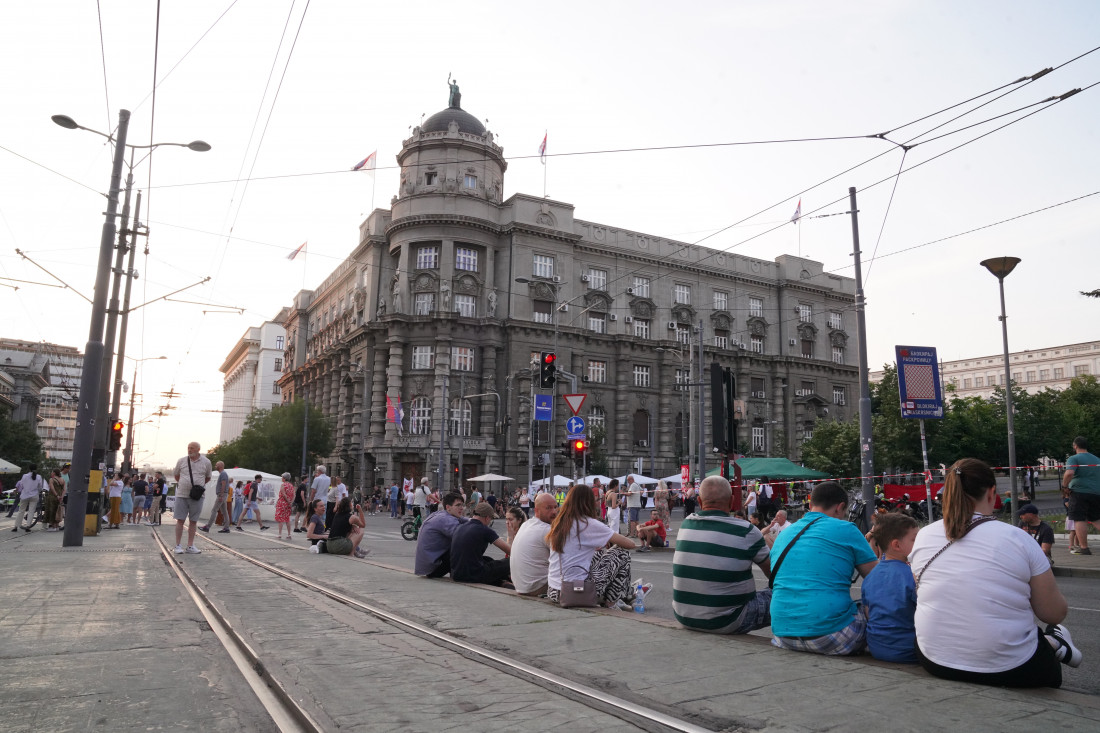 Završena blokada raskrsnice ispred Vlade Srbije