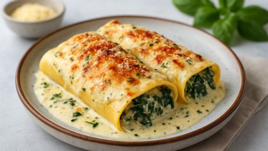 VEGETERIJANSKI KANELONI SA SPANAĆEM I RIKOTOM: Klasik mediteranskog ukusa