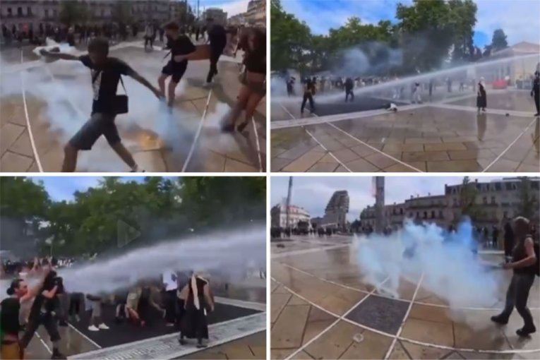 MRTVAČKI SANDUCI NA ULICAMA FRANCUSKOG GRADA! Marš demonstranata u Parizu, sve više uhapšenih, u štrajku skoro polovina nastavnika srednjih škola (FOTO, VIDEO)
