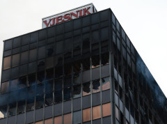 Mladićima osumnjičenim za požar u zgradi Vjesnika određen kućni pritvor