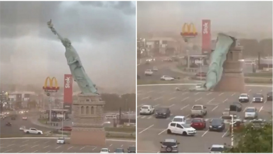 Pala replika Kipa slobode u Brazilu