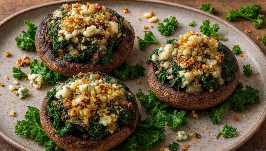 RECEPT ZA PUNJENE PEČURKE: Kesten, kelj, plavi sir i timijan