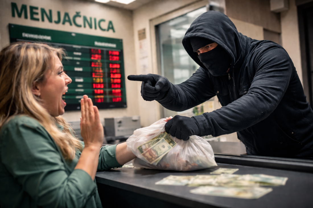 Pretio radnici smrću, pa opljačkao menjačnicu