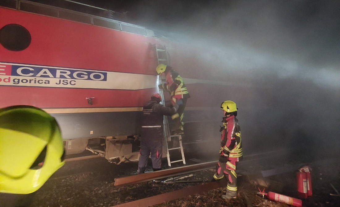 Zapalila se lokomotiva teretnog voza kod Bijelog Polja