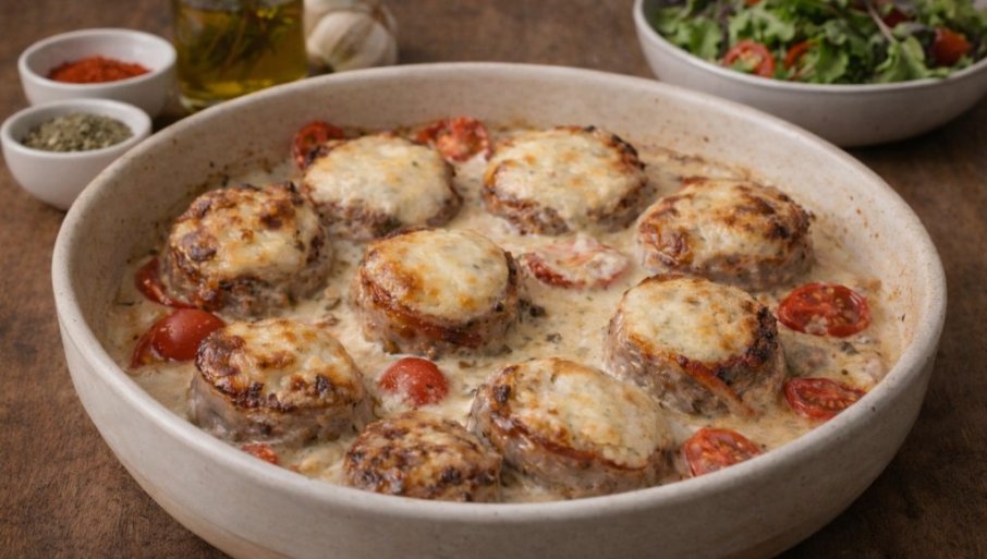 SVINJSKI FILE U GORGONZOLA SOSU SA POVRĆEM: Bogatstvo ukusa iz rerne