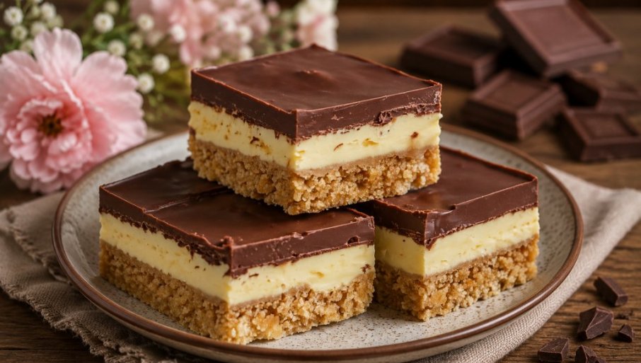 NANAIMO KOCKE: Kremasti kolač bez pečenja