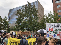 Održan protest u Ljubljani zbog otvaranja izraelske ambasade i posete Gideona Sara